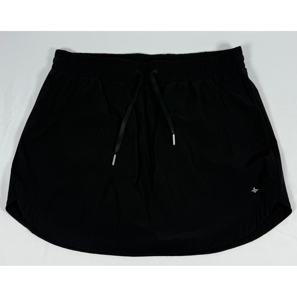 Halara Black Active Skort Large Drawstring Waist Pockets Athletic Skirt 02413290